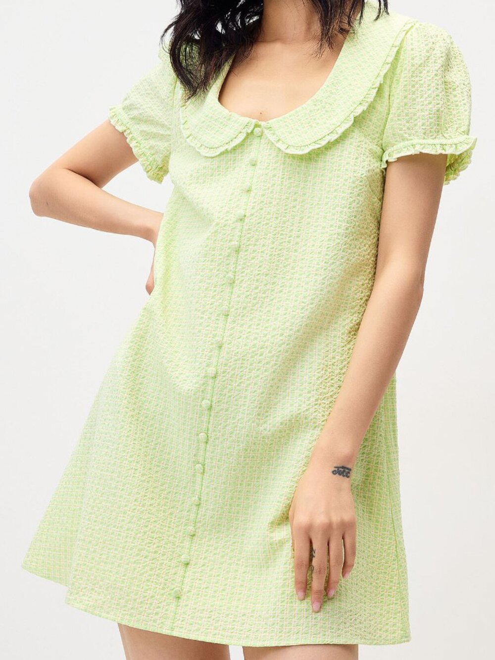 NWT Peter Pan collar seersucker dress